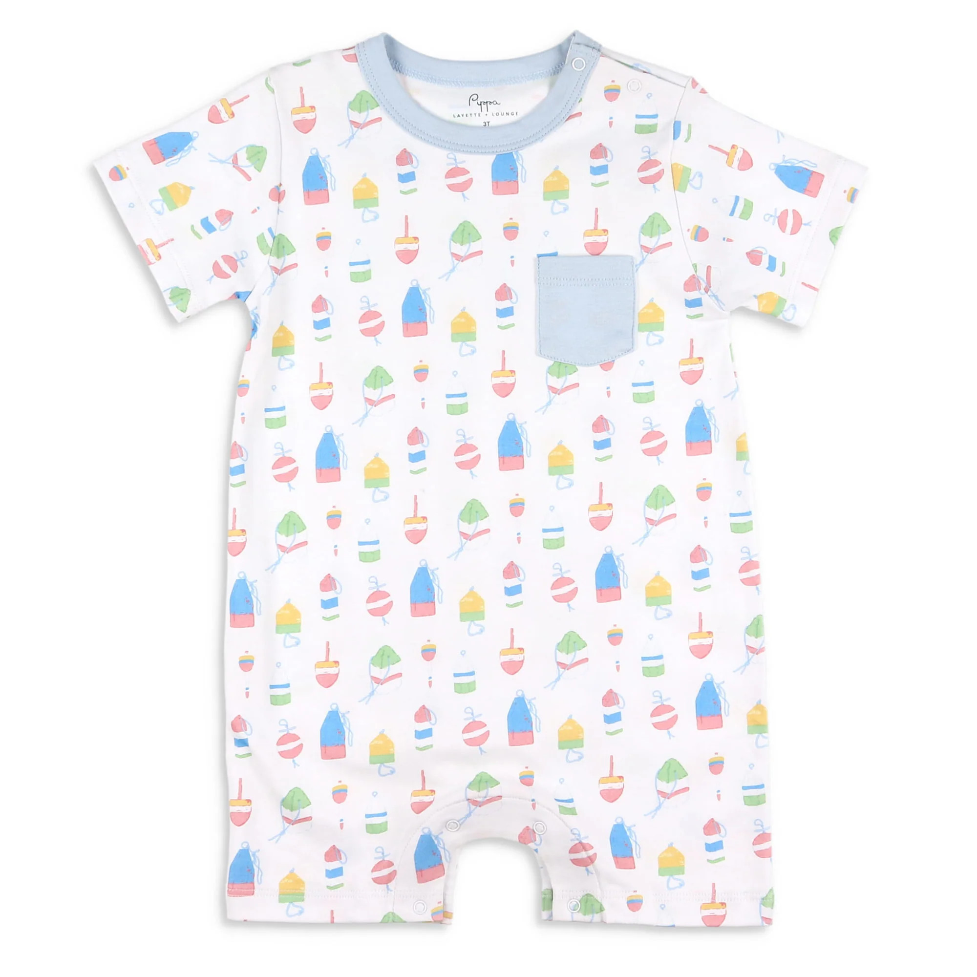 Boys Pima Romper - Buoy | Shrimp and Grits Kids