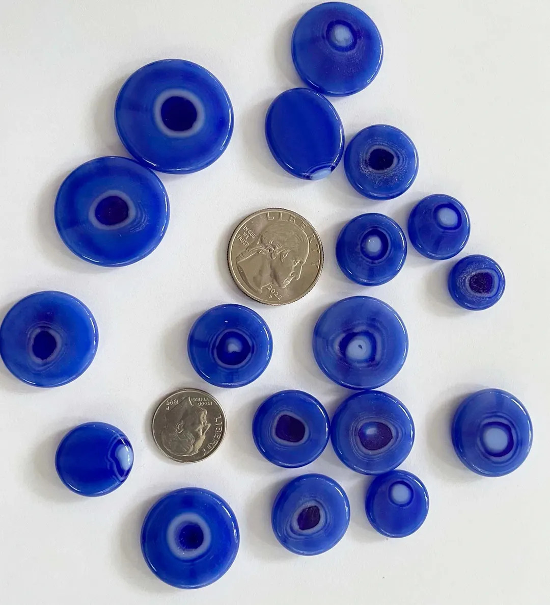 Coe 96-blue Murrini Coins #112- Pre-fired Glass Supplies (2.2 OZ) - Etsy | Etsy (US)