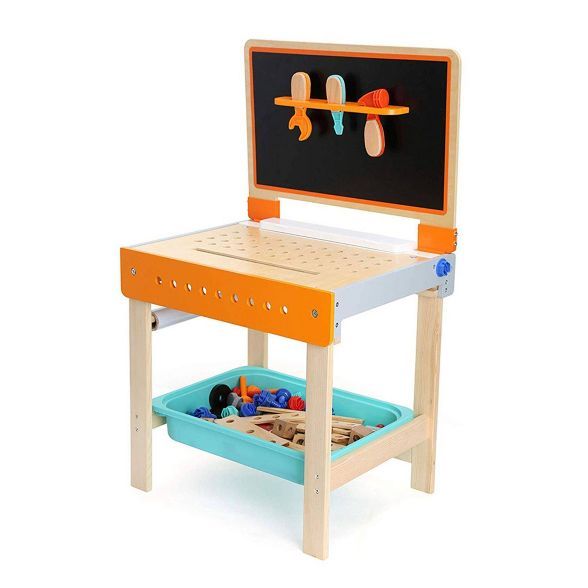 Small Foot Wooden Toys 2 in 1 Children's Workbench with Drawing Table Playset | Target
