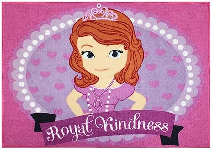Disney Princess Sofia Royal Kindness Throw Accent Rug 31x44 Skid Resistant | Amazon (US)