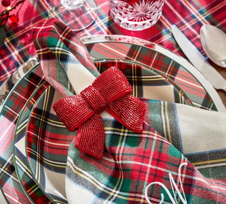 Beaded Bow Napkin Rings – Set of 4 | Pottery Barn UK