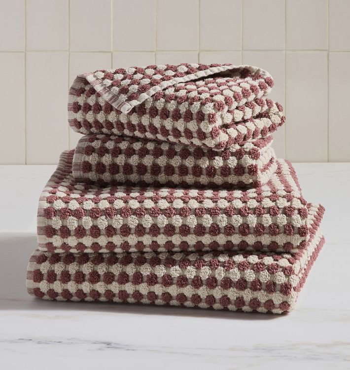 Dotted Terry Hydrocotton Organic Towel, Set of 4 | Rejuvenation