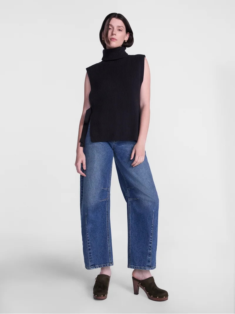 Scenario Women's Turtleneck Sweater Vest, Lightweight, Sizes S-XXXL | Walmart (US)