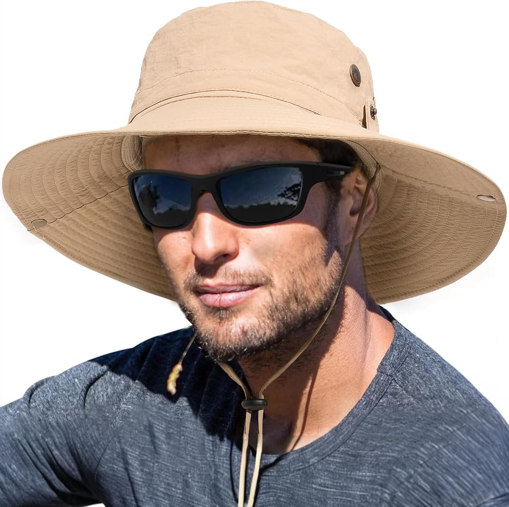 FURTALK Sun Hats for Men Fishing Hat UPF 80+ Foldable Wide Brim Outdoor Hiking Beach Summer Hats | Amazon (US)
