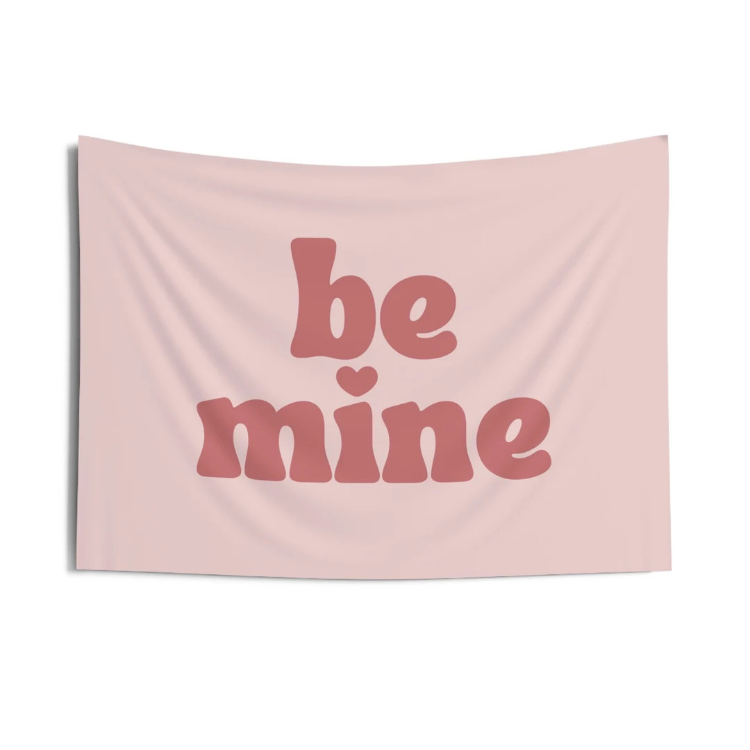 BE MINE Valentines Day Banner Indoor Wall Tapestries Wall Hangings for Holidays - Etsy | Etsy (US)