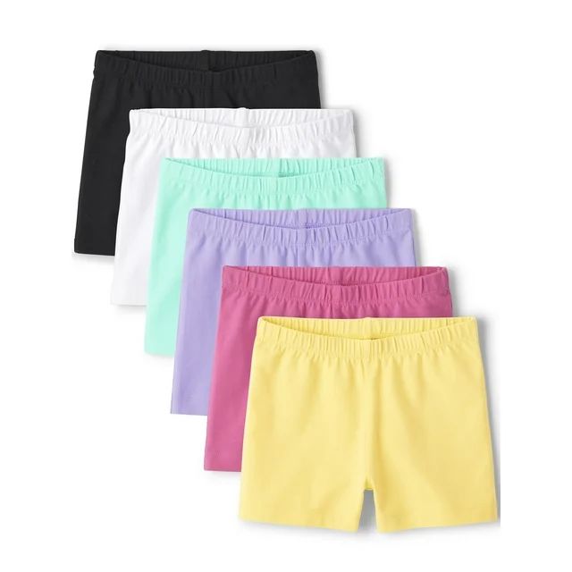 The Children's Place Girls Pull-On Cartwheel Short, 6-Pack, Sizes XS-XXL | Walmart (US)