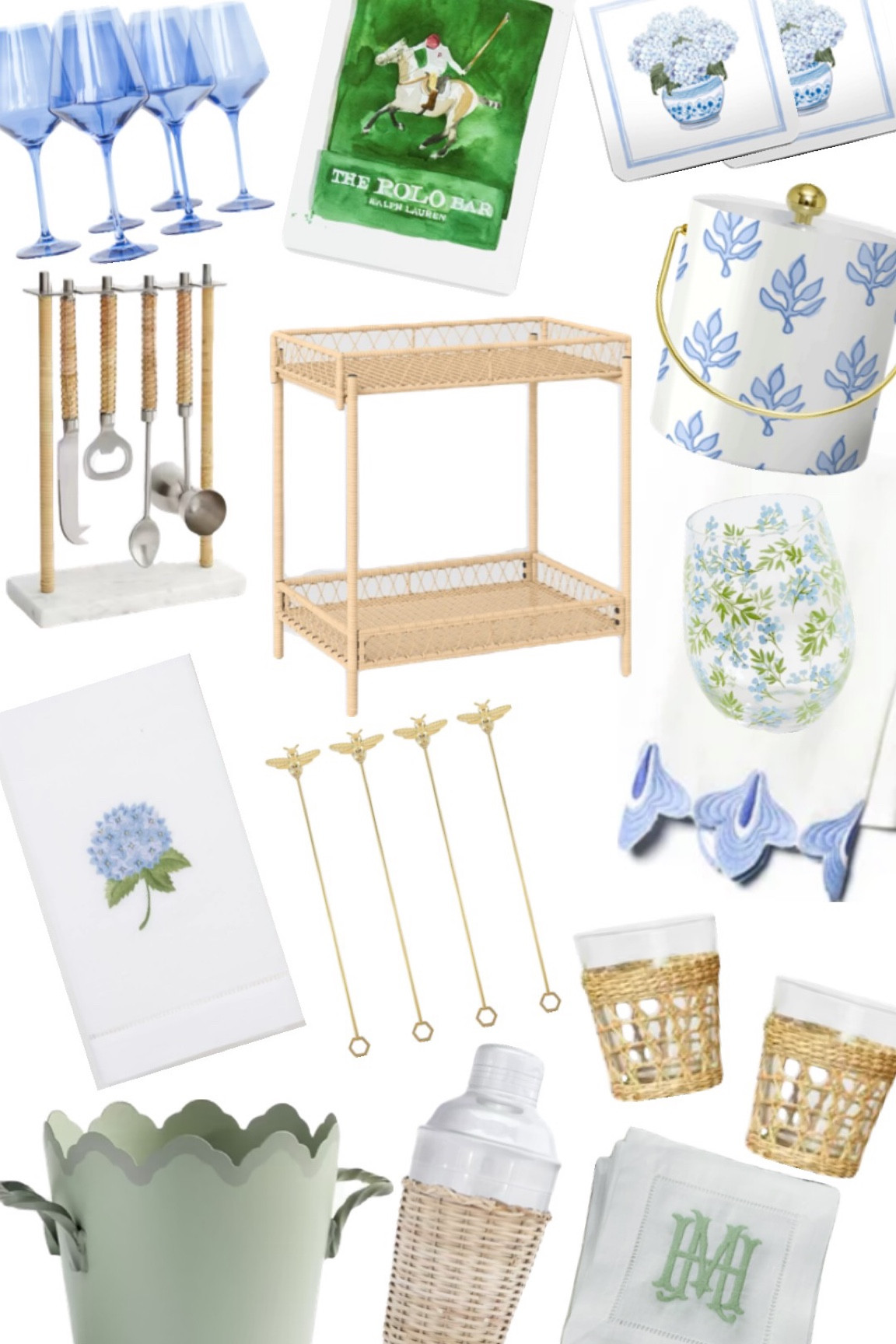 Grandmillenial Bar Cart accessories! blue and white forever chinoiserie chic coastal grandmother rattan home decor southern traditional home 

#LTKSale #LTKhome #LTKstyletip