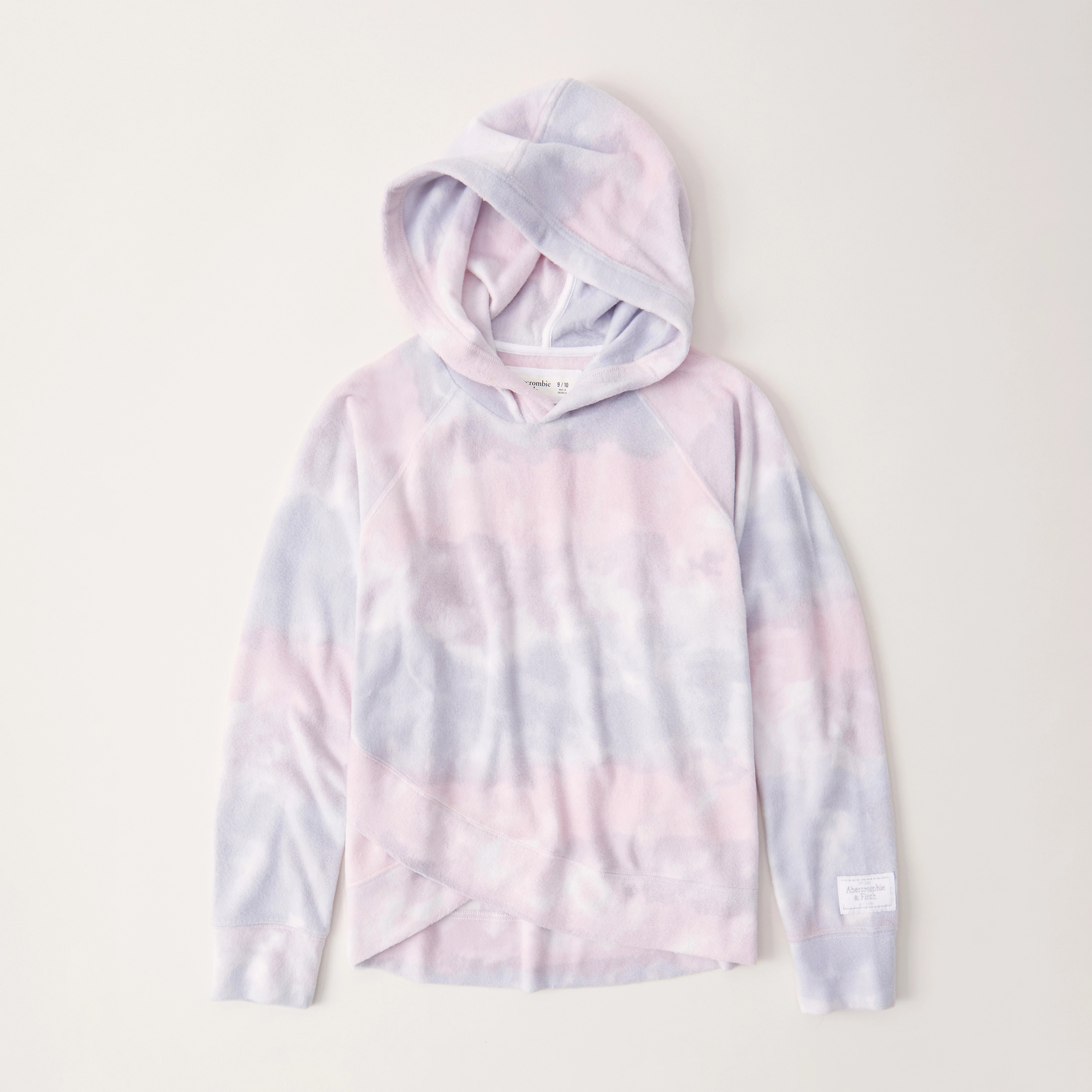 cozy tie-dye cross-front hoodie | Abercrombie & Fitch (US)
