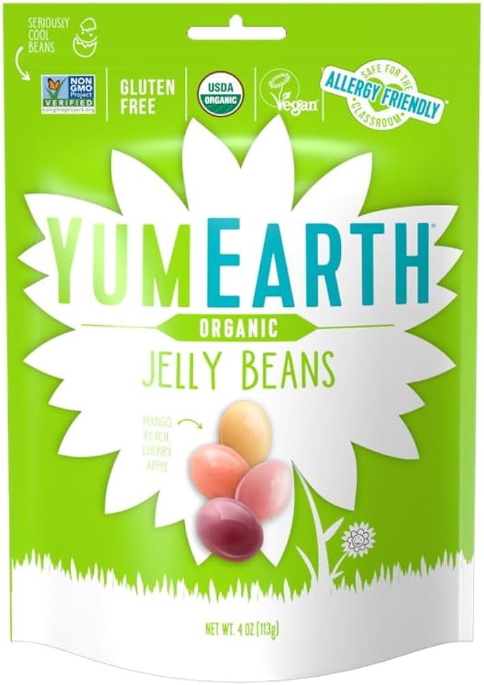 YumEarth Easter Candy Organic Jelly Beans, 4 Ounce - Spring Fruit Flavors - Allergy Friendly, Glu... | Amazon (US)
