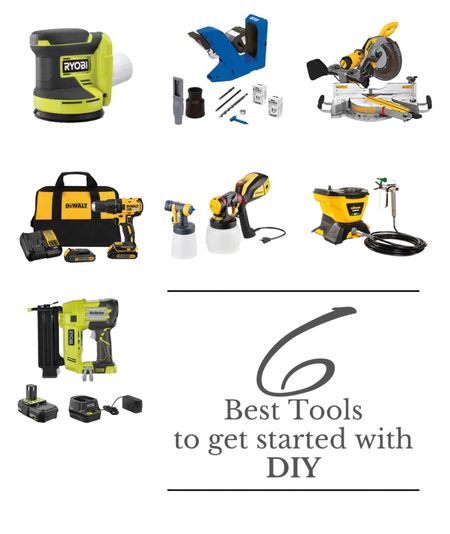 Power sander, kreg pocket hole jig, miter saw, power drill, paint sprayer, brad nailer 

#LTKhome #LTKunder100 #LTKFind