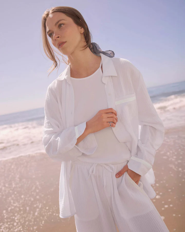 Kit Gauze Crochet Shirt | Splendid