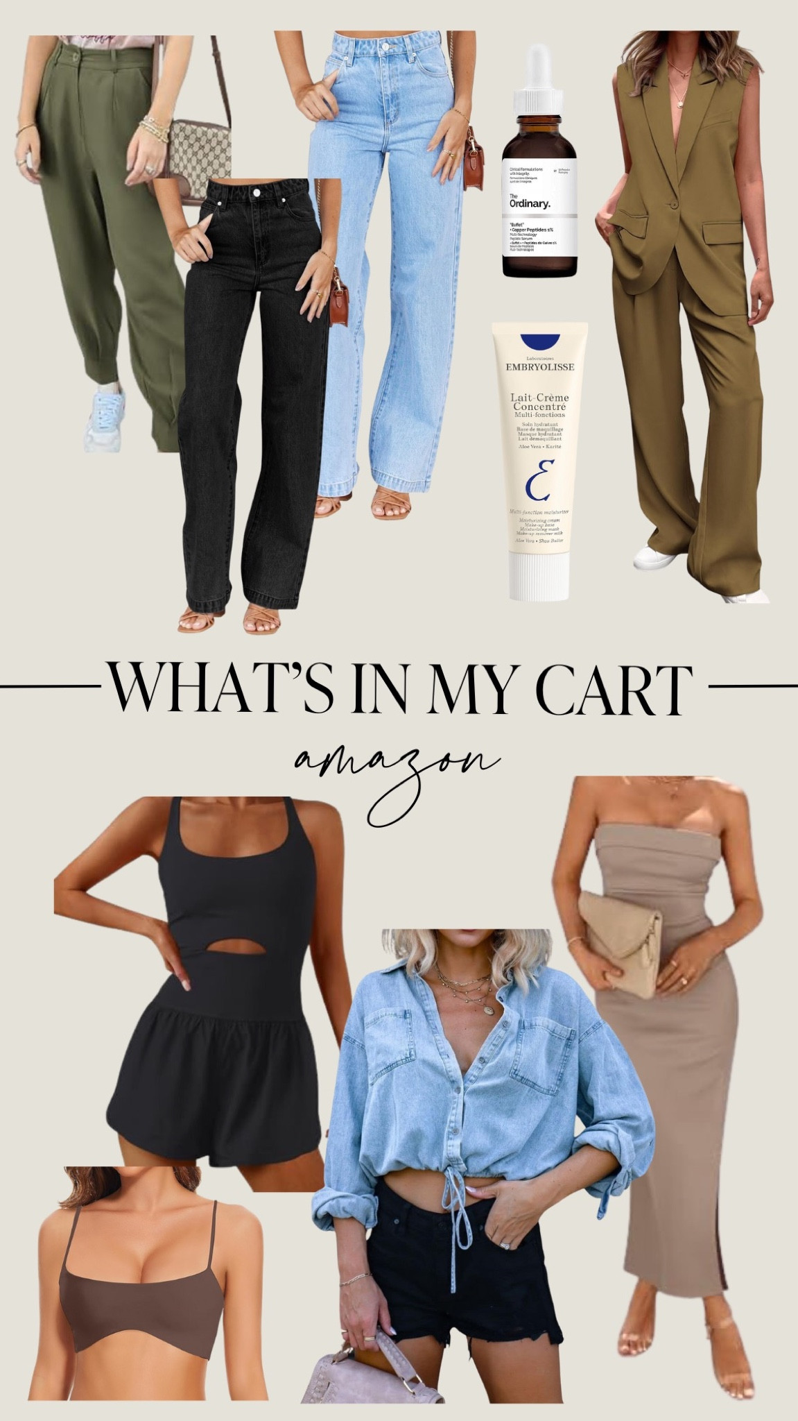 What’s in my Amazon cart! Lots of fun spring & summer pieces 

#LTKstyletip #LTKSeasonal #LTKbeauty