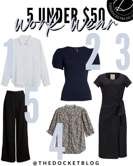 5 under $50, of my favorite workwear pieces! 




Button up blouse, long sleeve blouse, long sleeve top, dress, shortsleeved dress, midi dress, pants, workwear blouse , workwear pants, workwear outfit, Nordstrom workwear outfits, summer workwear outfits

#LTKFindsUnder50 #LTKStyleTip