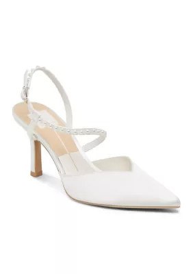 Dolce Vita Women's Kamra Pearl Heels, White, 9M | Belk