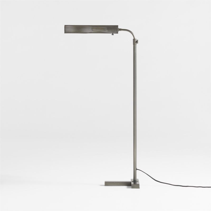 Fleming Black Metal Corner Floor Lamp + Reviews | Crate & Barrel | Crate & Barrel