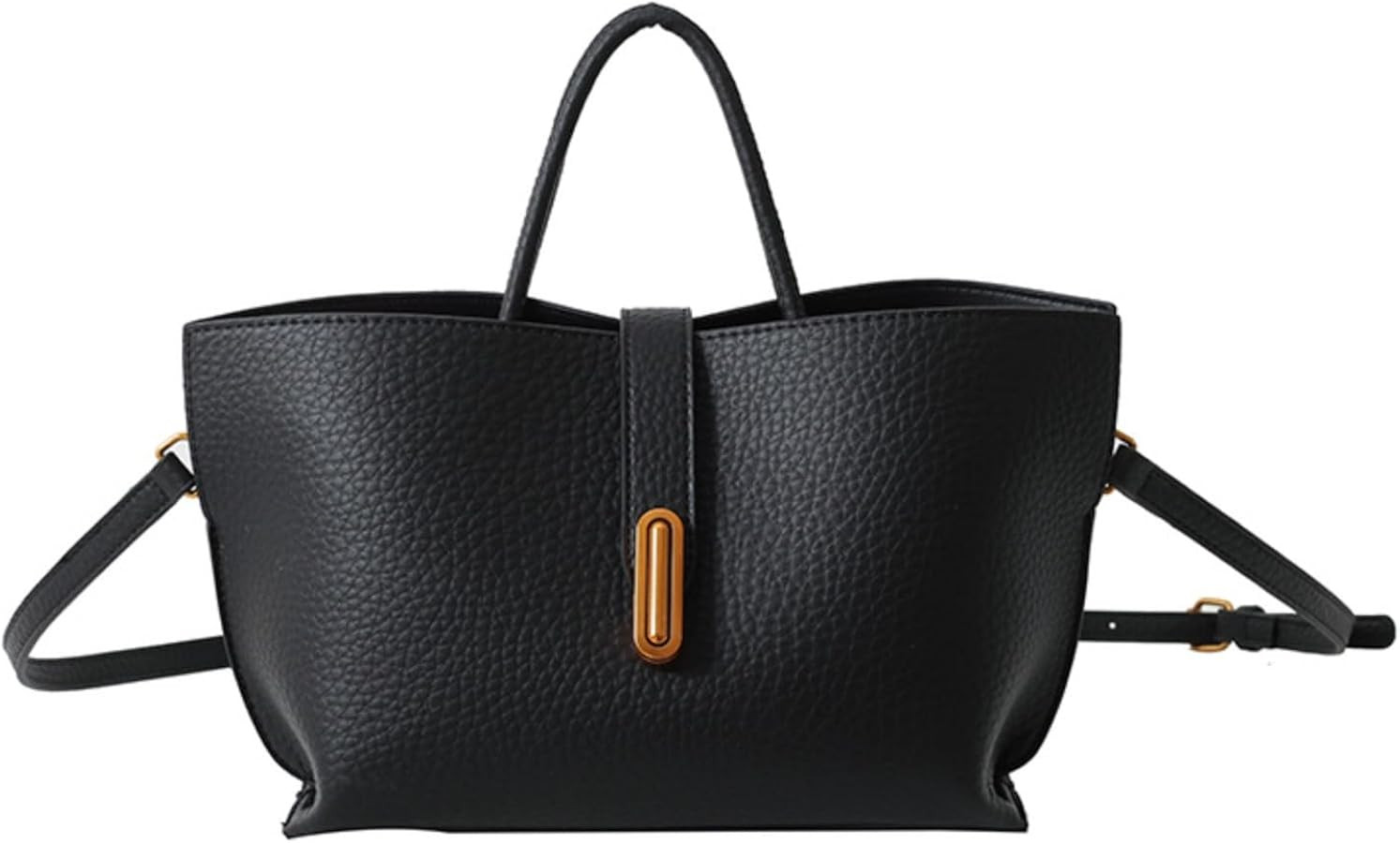 Women's Elegant Solid Color French Style Handbag, Classic Double Zip Top Handle Satchel Bag, Wome... | Amazon (US)