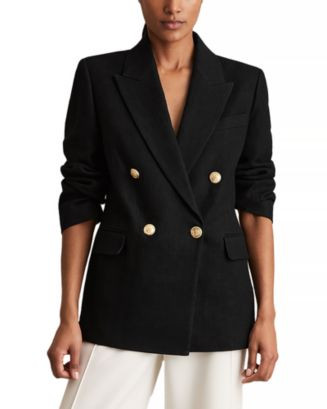 Eden Double Breasted Oversized Linen Blend Blazer | Bloomingdale's (US)