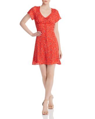 AQUA
            
    
                
                    Ditsy Floral Mini Dress - 100% Exclusive | Bloomingdale's (US)