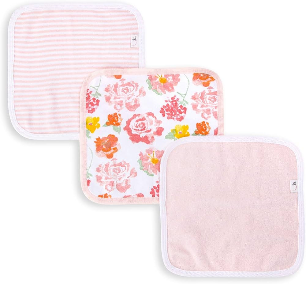 Burt's Bees Baby Washcloths, Absorbent Knit Terry, Super Soft 100% Organic Cotton | Amazon (US)