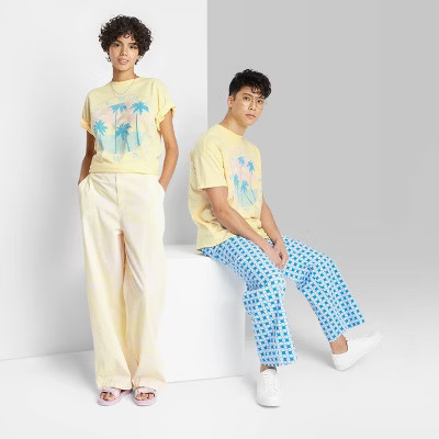 Short Sleeve Oversized T-Shirt - Wild Fable™ Light Yellow | Target