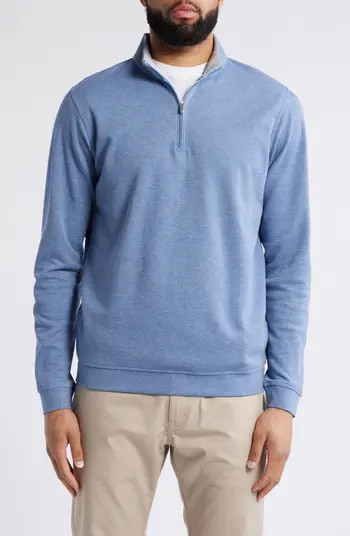 Peter Millar Crown Comfort Crewneck Piqué Quarter Zip | Nordstrom | Nordstrom