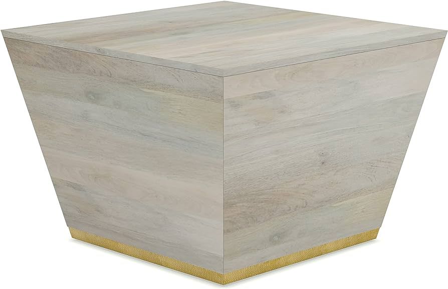 SIMPLIHOME Abba Solid Mango Wood 28 inch Wide Square Modern Coffee Table in White Wash, Fully Ass... | Amazon (US)