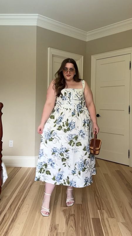 Plus size floral spring dress 

Sizing: 14 in dress (runs large - I sized down) / 2X in shaper / 3X in robe 

#LTKSeasonal #LTKplussize #LTKstyletip