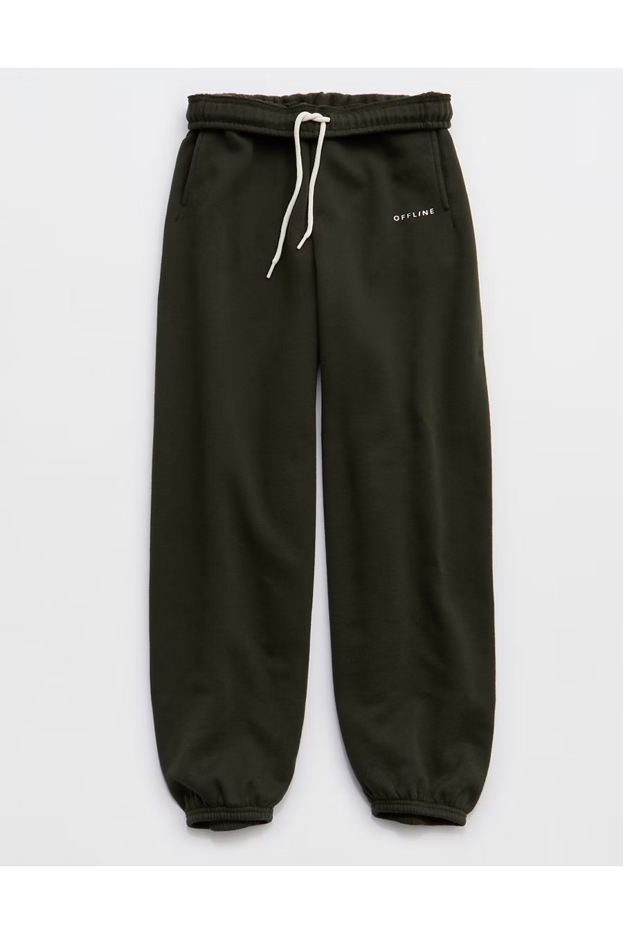 OFFLINE By Aerie Cloud Fleece Baggy Jogger Women's Olive Petal XXS | American Eagle Outfitters (US & CA)