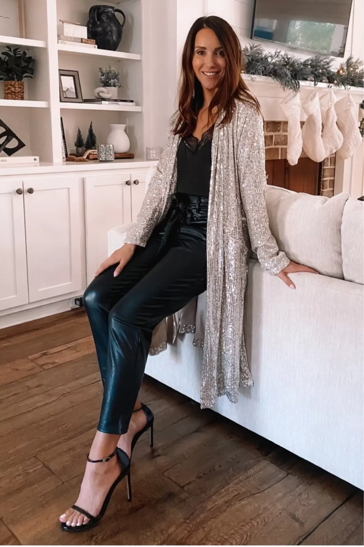 Sequined Duster Jacket  Clothes, Duster jacket, How to wear