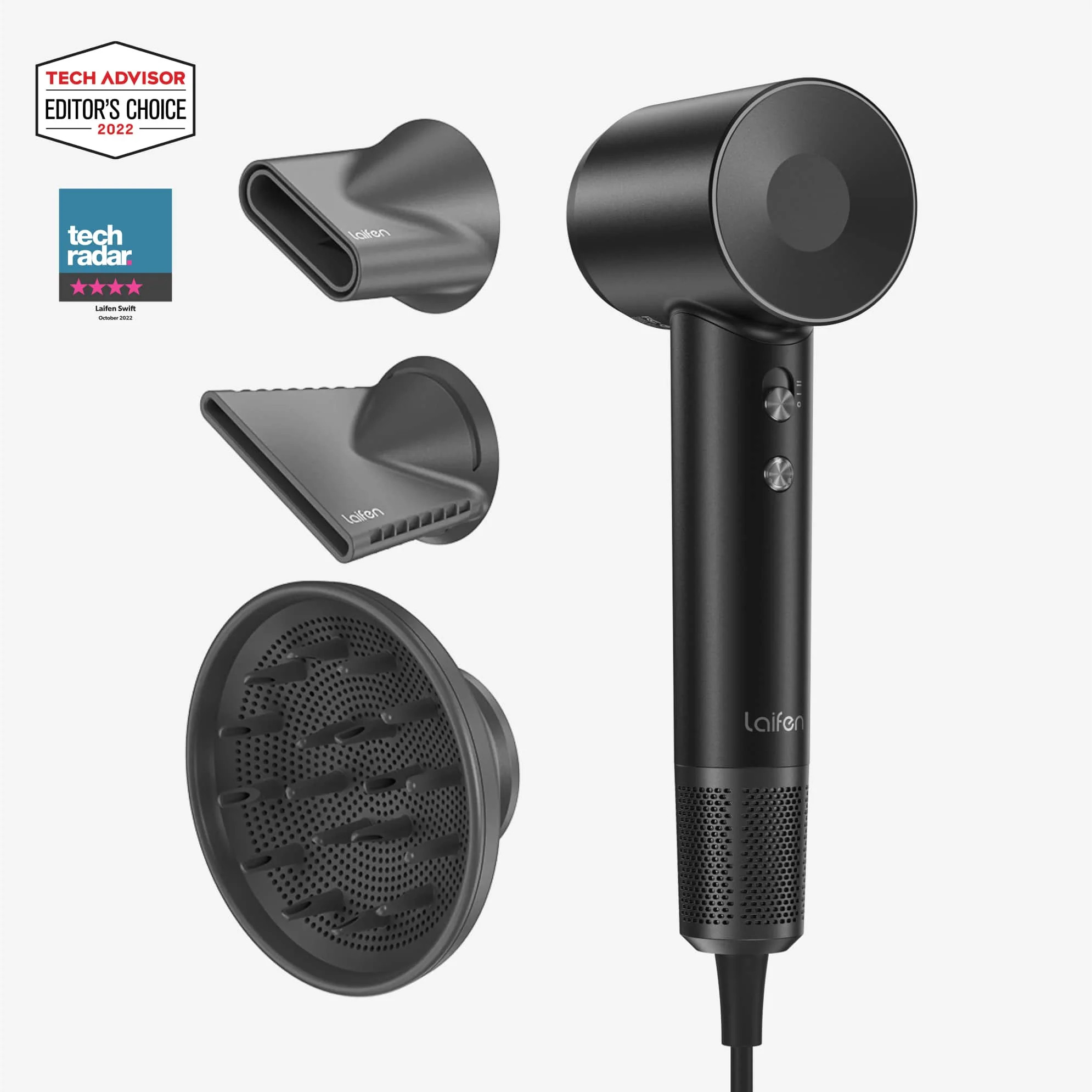 Laifen Swift Special hair dryer with diffuser & concentrator nozzles | Laifen