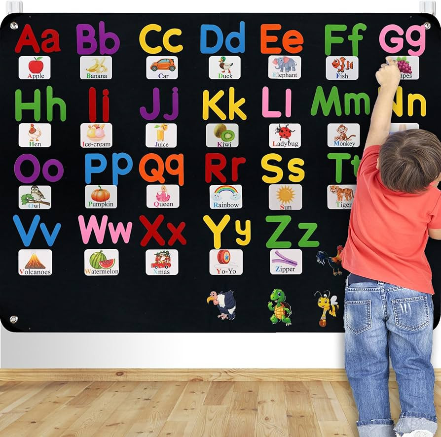 Craftstory 130 Pcs Alphabet Learning Toys Letters-Felt Montessori Board for Toddlers with Flashca... | Amazon (US)
