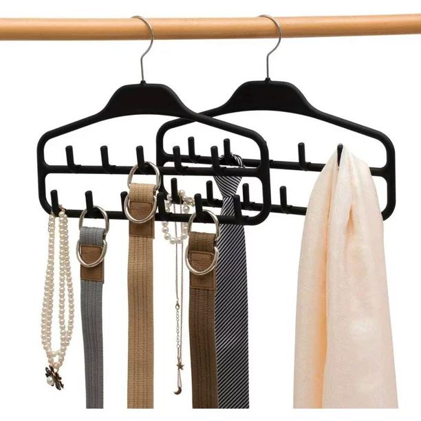 ORP Pro Belt Hanger Rack Holder 2 Pack, Sturdy Belt Organizer with 360 Degree Swivel, 11 Large Be... | Walmart (US)