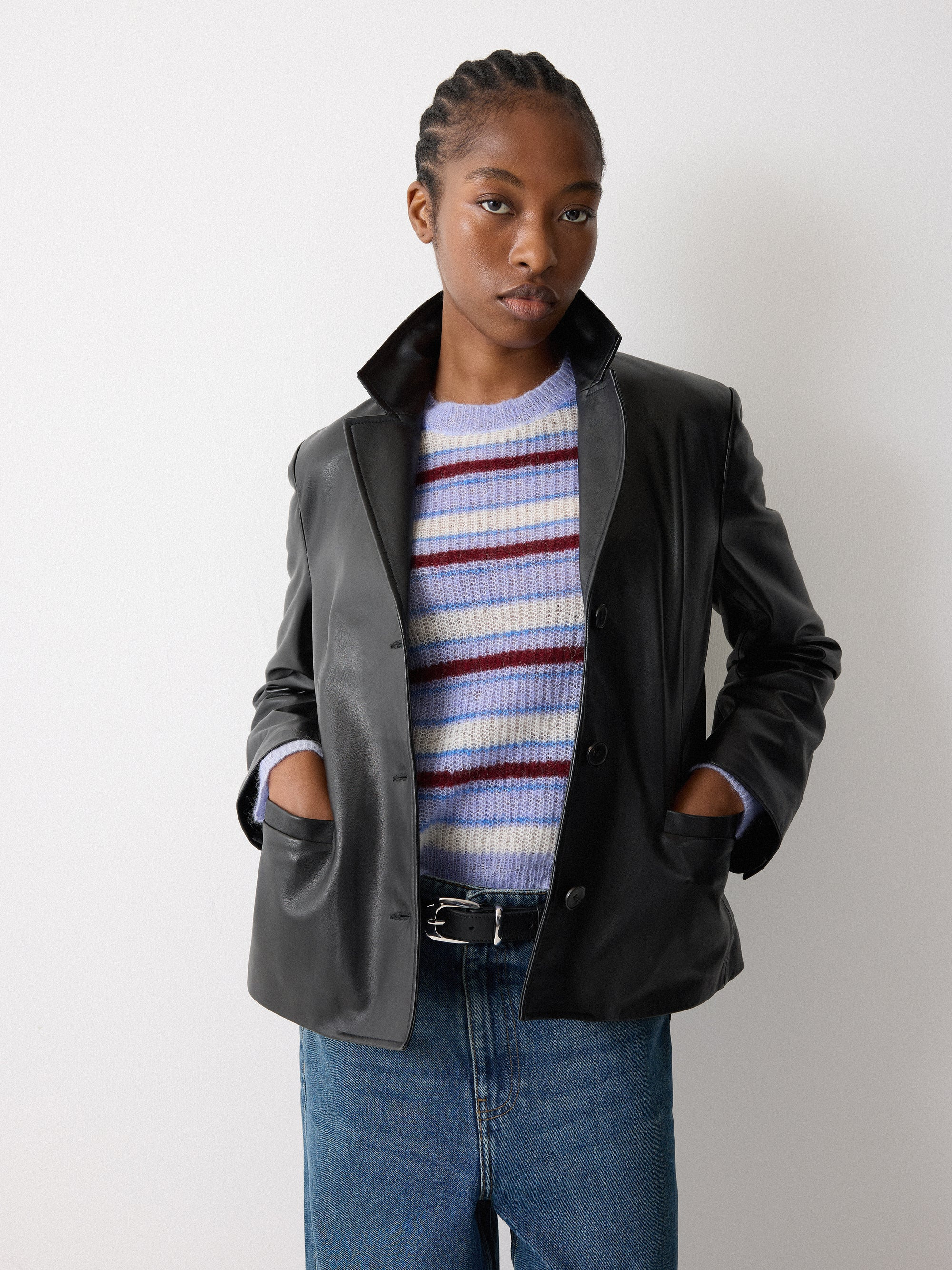 Ellis Nappa Leather Blazer | Black | Jigsaw (UK)