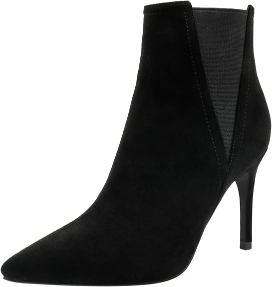 JOY IN LOVE Women's Ankle Boots Middle Heel Pointed Toe Stiletto Boots | Amazon (US)