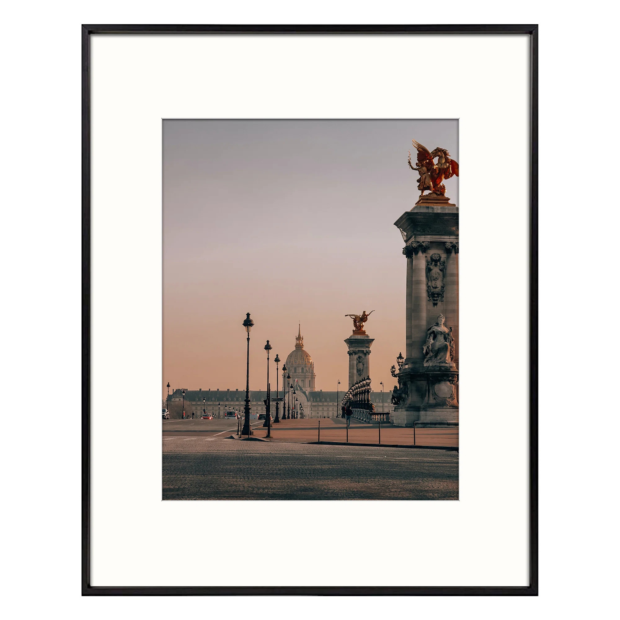 Ailisa Metal Picture Frame, Photo Frame with Ivory Mat, Horizontal and Vertical Formats for Wall | Wayfair North America