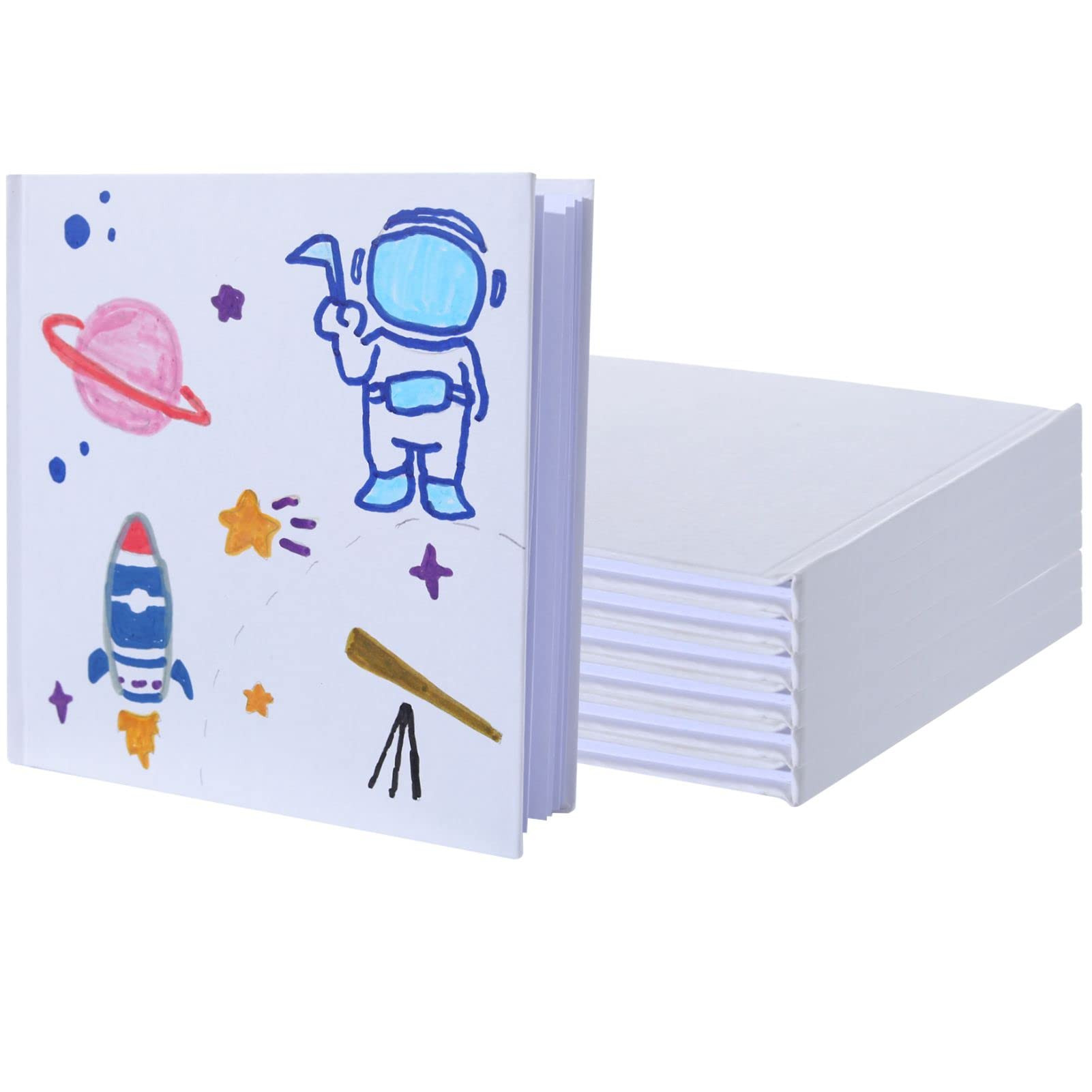 6 Pack Blank Hardcover Books for Kids to Write Stories 5x5 inch Hardcover Blank Sketchbooks Journ... | Amazon (US)