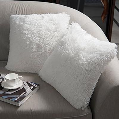 NordECO HOME Luxury Soft Faux Fur Fleece Cushion Cover Pillowcase Decorative Throw Pillows Covers... | Amazon (US)