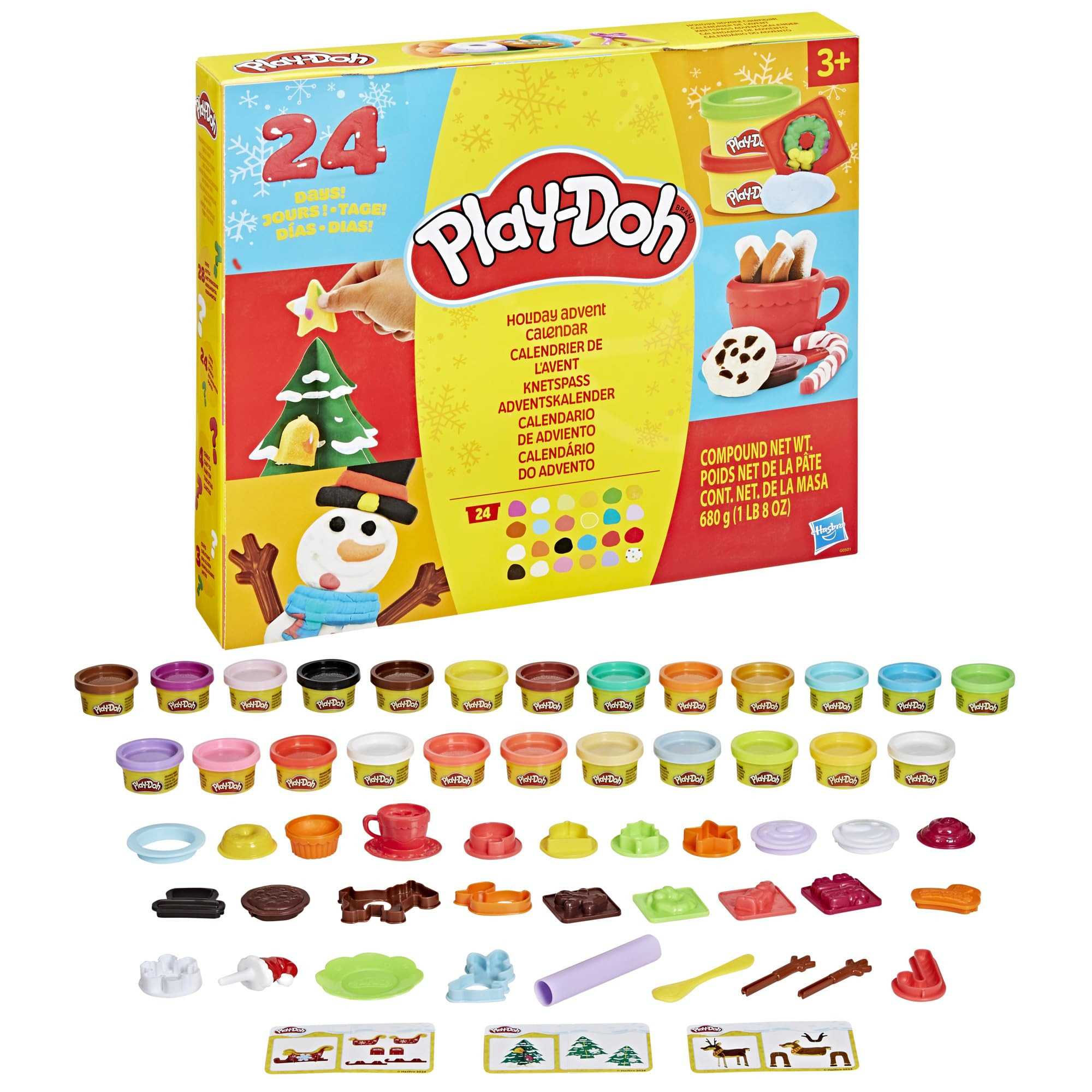 Play-Doh Holiday Advent Calendar for Kids 3 and Up, 24 Day Countdown, Multiple Surprise Gifts Beh... | Amazon (US)
