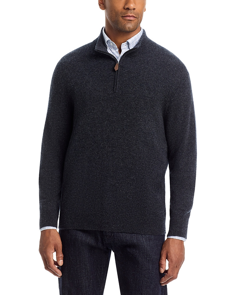 The Men's Store at Bloomingdale's Coal Cashmere Half-Zip Sweater - Exclusive | Bloomingdale's (US)
