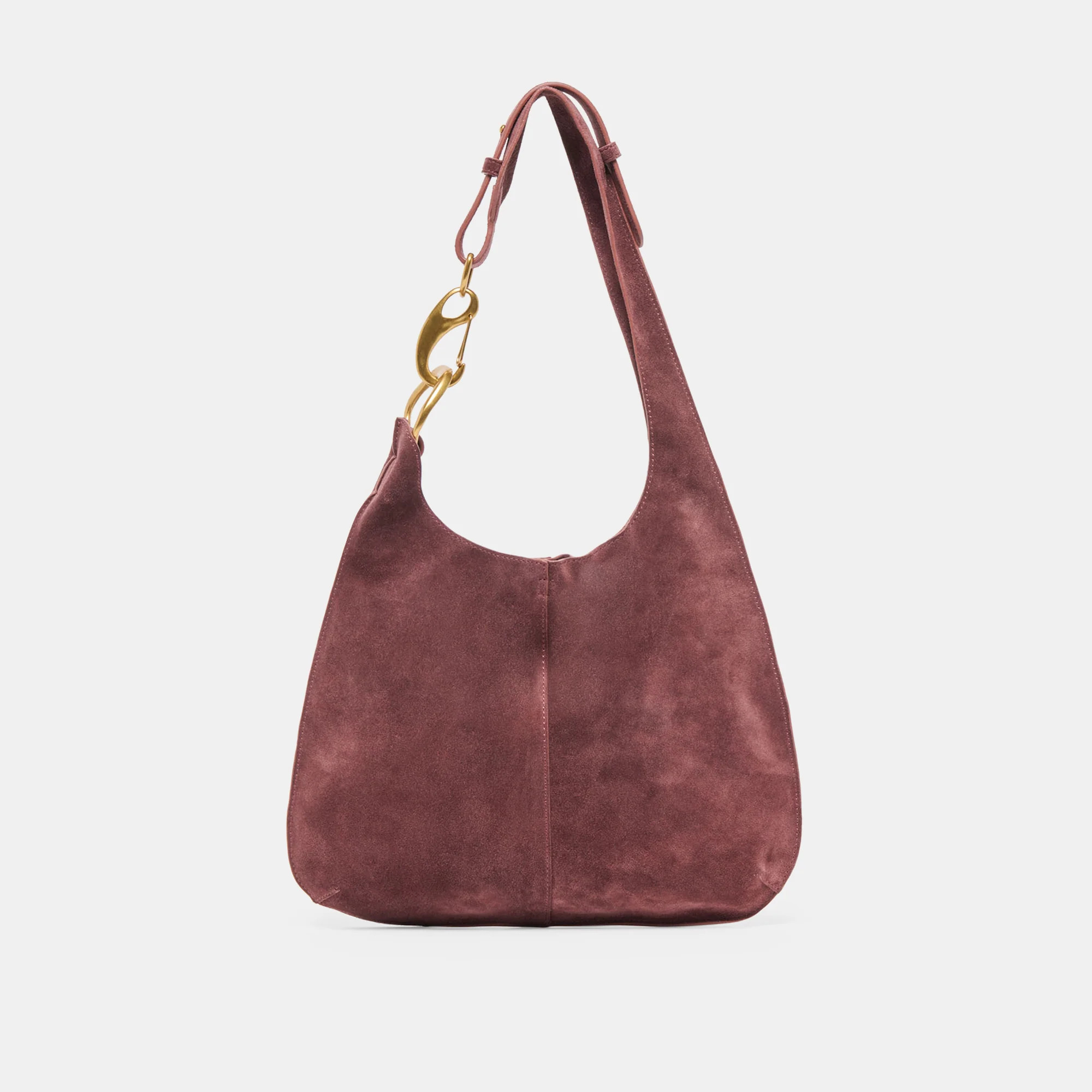 Johnnie Shoulder Bag Burgundy Suede | DolceVita.com