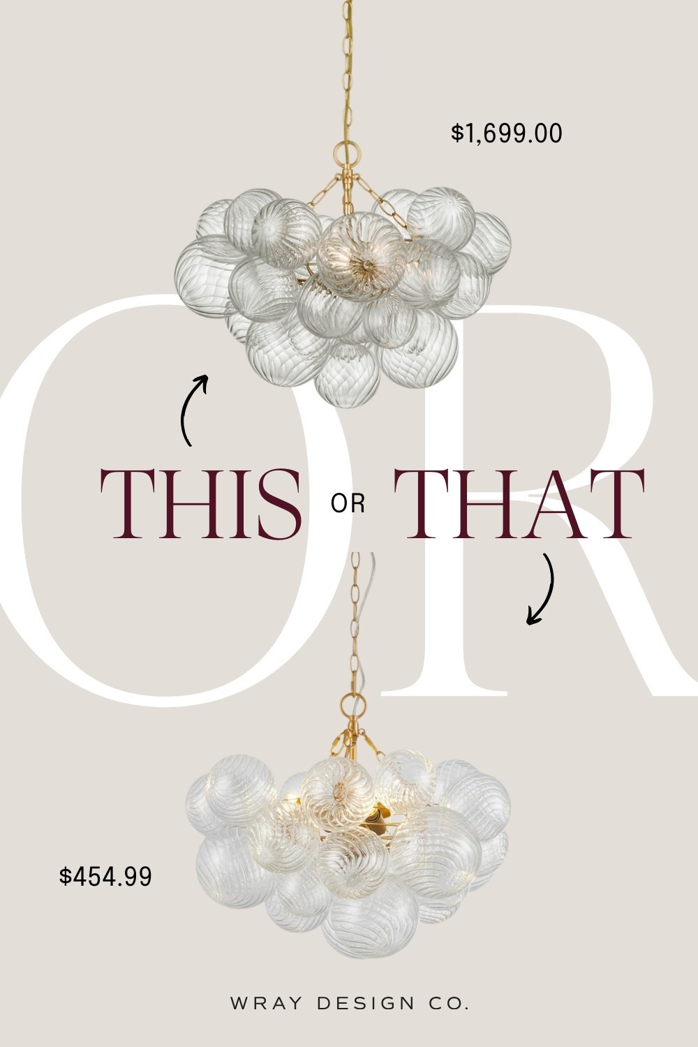 Your weekly look for less is here! Featuring a modern chandelier. Will you splurge at Visual Comfort or are you buying the dupe at Wayfair? Let us know!

#LTKHome #LTKStyleTip