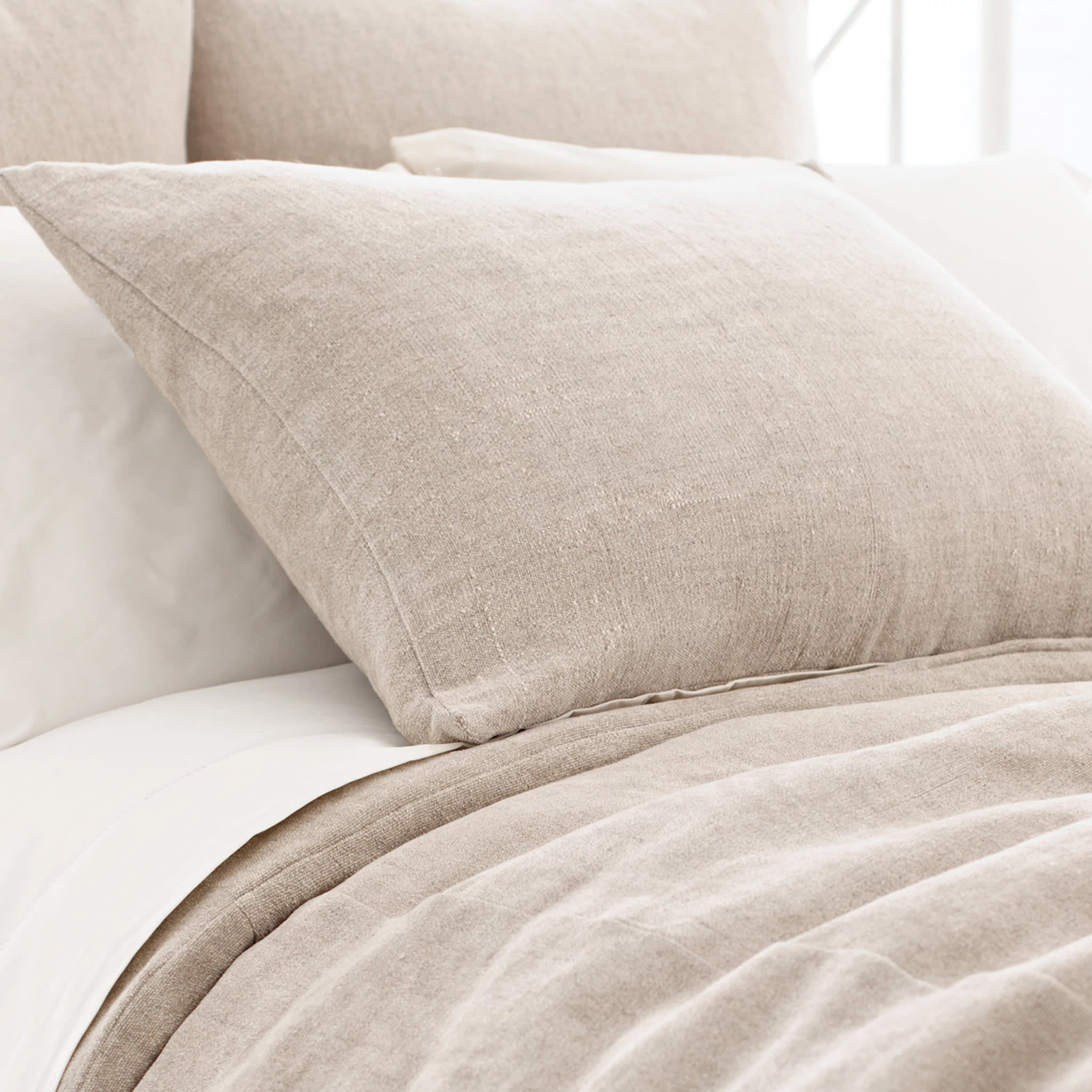 Linen Chenille Natural Sham - Standard | Annie Selke