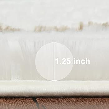 BSTLUV White Boho Rugs for Living Room,6x9 Rug,Big Large Area Rugs for Bedroom,Shag Fuzzy Soft Li... | Amazon (US)