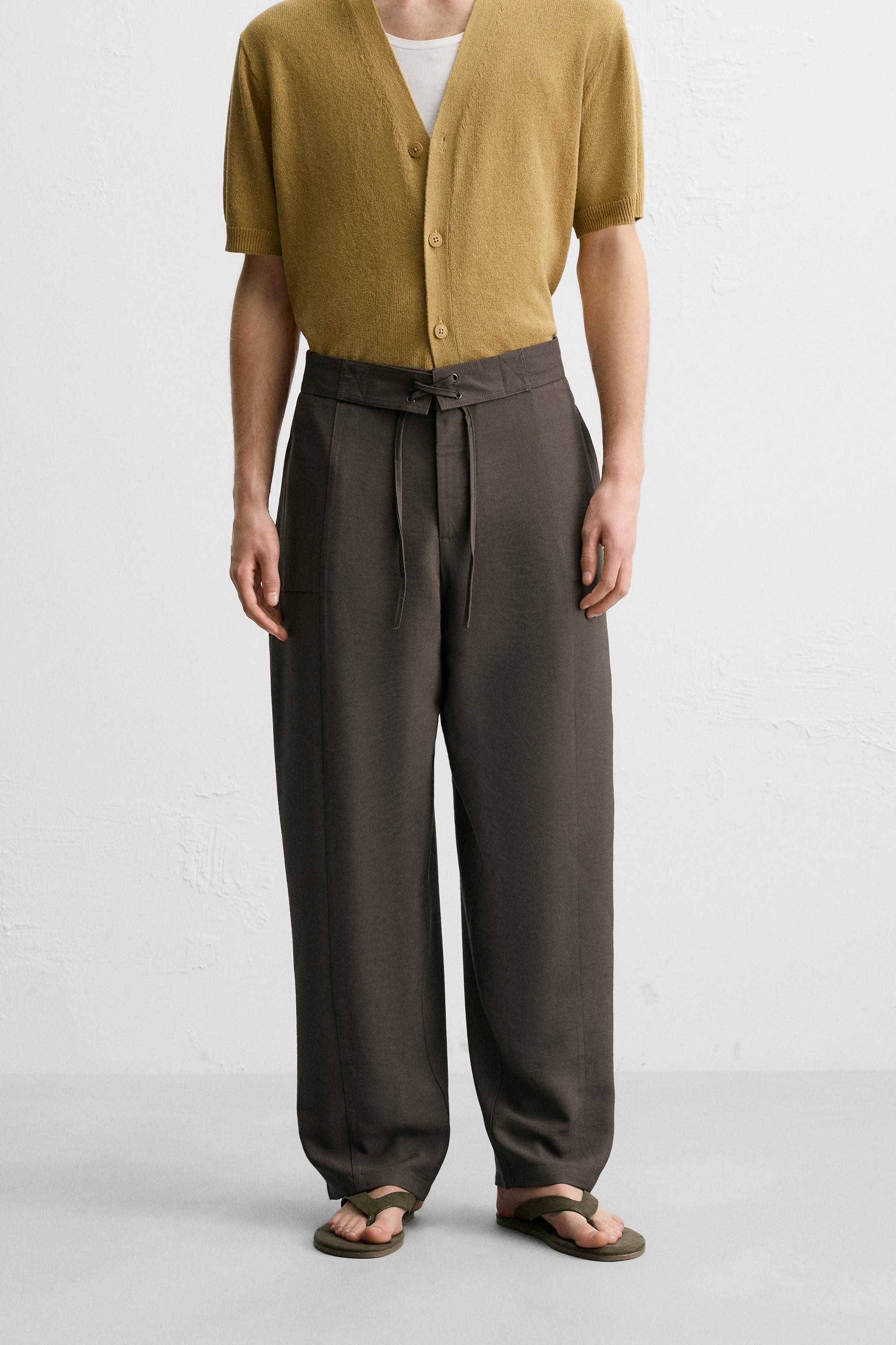 FLOWY DRAWSTRING PANTS | Zara US