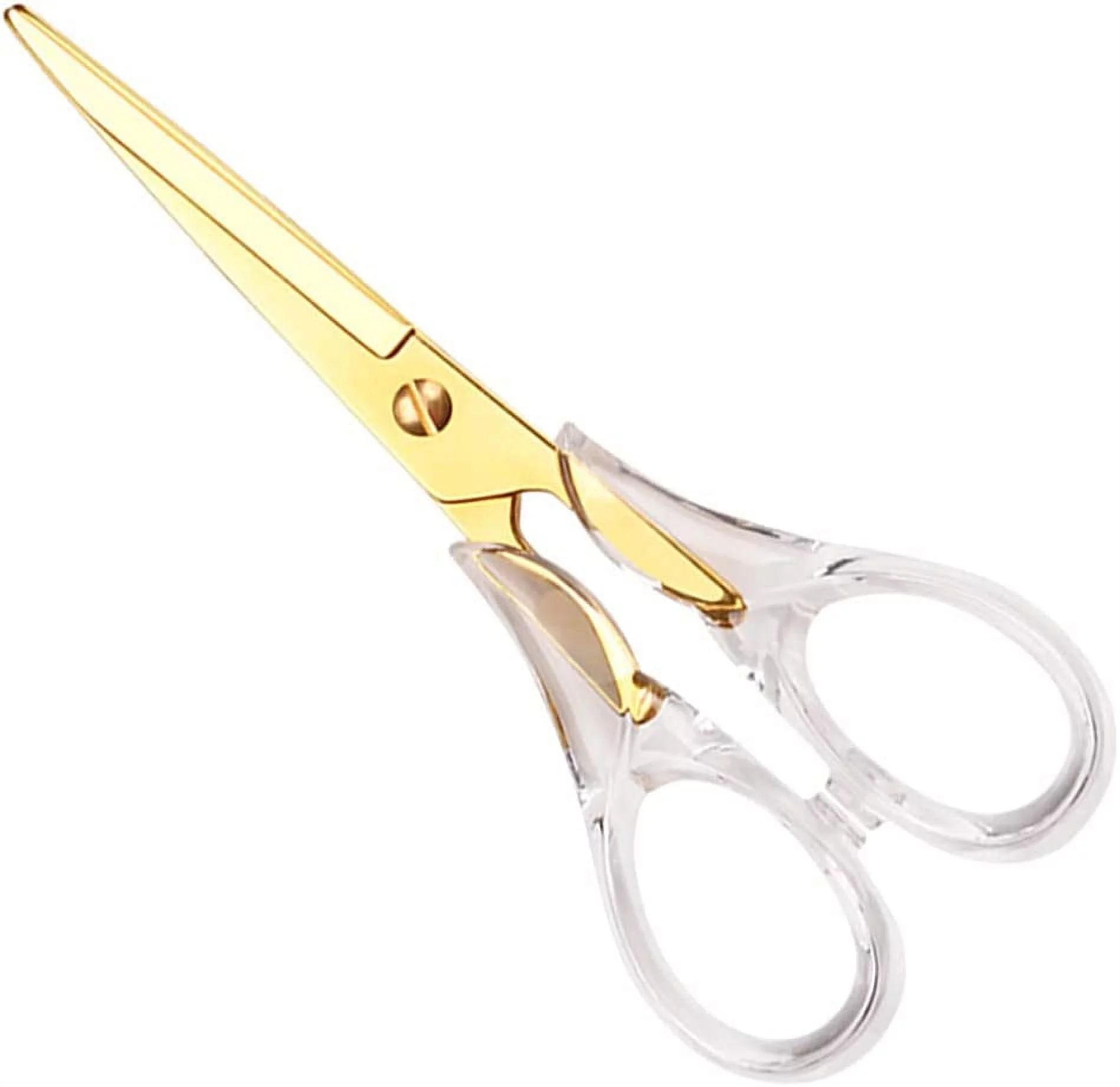Creechwa Gold Acrylic Scissors, Stainless Steel Craft Scissors, Clear Stylish Scissors Stationery... | Walmart (US)