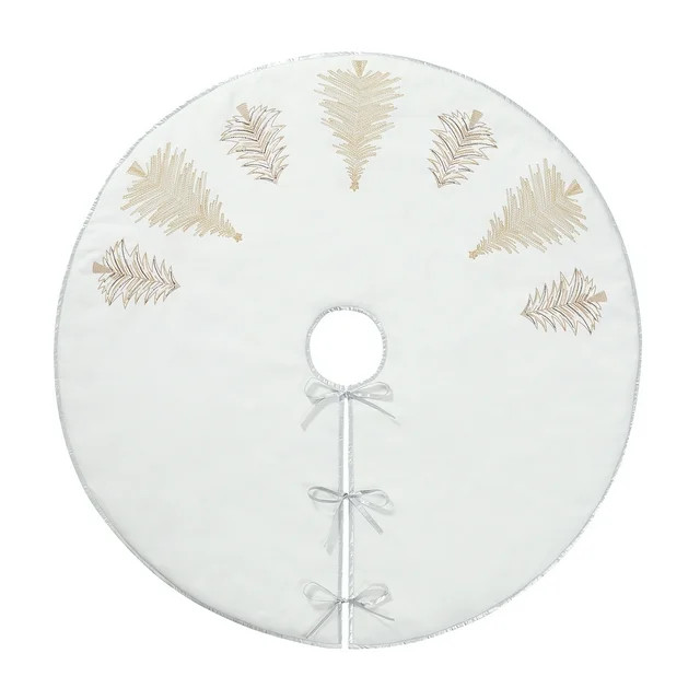 My Texas House Stephanie Ivory Beaded Christmas Tree Skirt, 52" | Walmart (US)