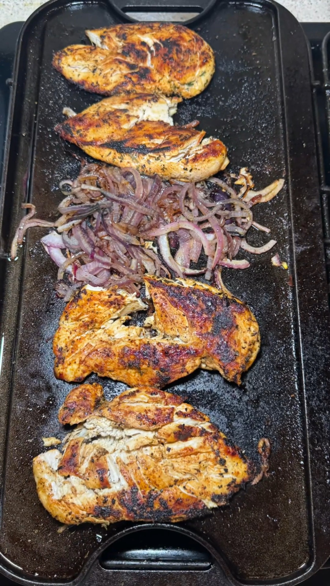 My absolute favorite griddle! I use it for breakfasts, lunches, and dinners. It fits over two burners and has a ton a surface area. It’s cast iron so it heats very well. It’s also double sided with grill lines on the other side  

#LTKOver40 #LTKFamily #LTKHome