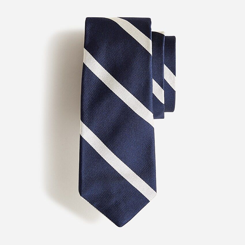 English silk tie in diagonal stripe | J.Crew US