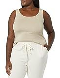 Amazon Essentials Women's Plus Size Tank Top, Tan Heather, 6X | Amazon (US)