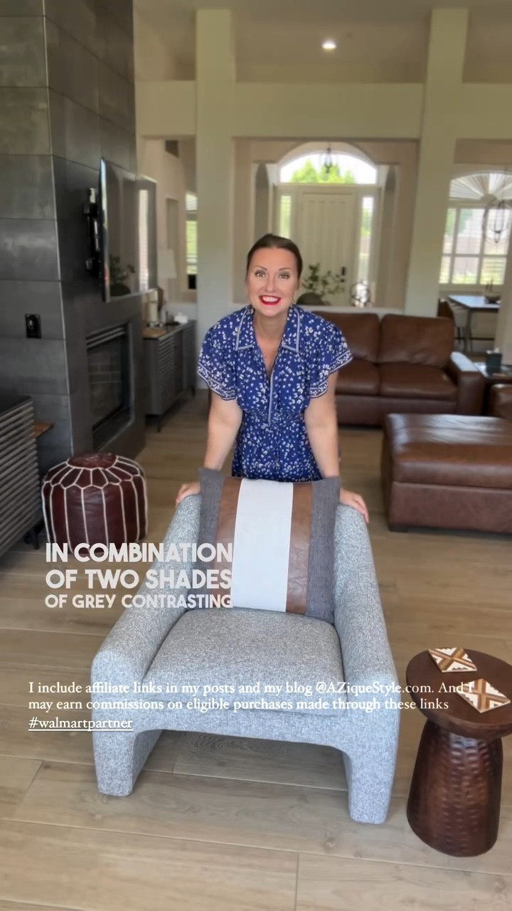 💋🧡🔗Found these perfectly matching pillow cases for my family room - linen fabrics in combination of two shades of grey contrasting brown genuine leather. This cognac leather color perfectly matches my couch leather and bar stools. Now I have beautiful throw pillows for my couch and they ideally match my accent chairs tightening together textiles and leather in my family room space. I have created soft contrasts by mixing just shades of gray and brown. No visual noise and very cozy, deep and multilayered. #walmartpartner #aziquestyle #homestyling #interiordesign #walmart #homestylinginspo #stylemyhome #pillowcases #throwpillows #midcenturymodern

#LTKHome #LTKGiftGuide #LTKVideo